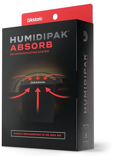 D'Addario Gitarre Entfeuchtungssystem - Humidipak Absorb Kit - Automatische Feuchtigkeitskontrolle - Wartungsfreies, Zwei-Wege-Feuchtigkeitskontrollsystem für Gitarren