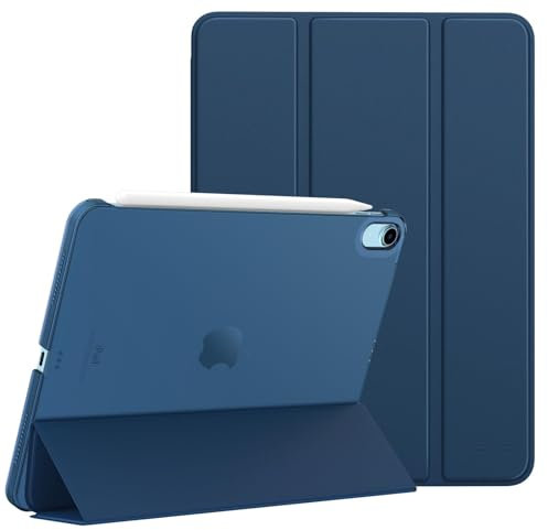 MoKo Custodia per iPad Air 11 Pollici (M3 2025 / M2 2024), Custodia iPad Air 5/4 Gen 2022/2020 10,9, Cover Sottile con Guscio Posteriore in PC Trasparente, Supporta Touch ID, Blu Mare Scuro
