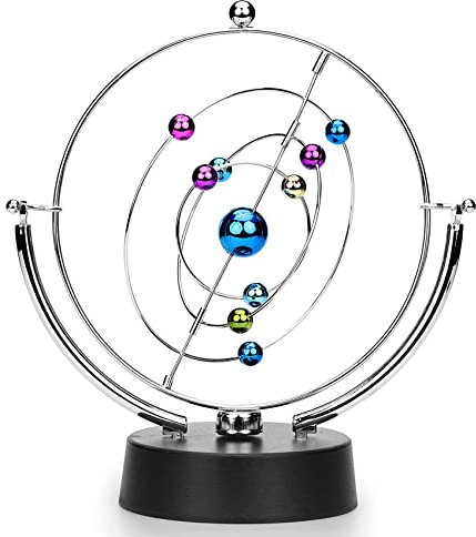 Huerous Kinetische Kunst Asteroid - Elektrischnisches Perpetuum Mobile Schreibtischspielzeug Heim Dekoration