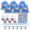 Lilo Sti-tch Kindergeburtstag Party Mitgebsel Set, 6 Kordelzug Party Tasche, 6 Schlüsselanhänger, 6 Geflochtenes Armband, 50 Aufkleber für Kinder, Partytüten, für Kinder Geschenke Partyzubehör