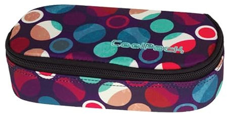 CoolPack Campus Mosaic Dots Case Pencil Case Large Pencil Case Desk Organiser with Zip Design, Multicoloured, School Pencil case