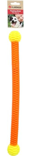 Flamingo Spielzeug für Hunde Lipa Stock mit Ball Gelb & Orange - 45,8x4,9x4,9cm - Schwimmfähig