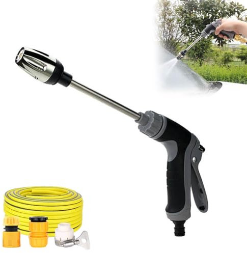 Turbowasher - Power High-Pressure Cleaner for Every Garden Hose,Turbowasher for Garden Hose,Jet Nozzle Power Washer for Garden Hose,Pressure Washer for Garden Hose with Accessories,for 1/2 Pipe-1pcs(