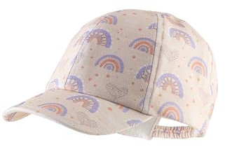 Sterntaler Basecap Regenbogen - Mädchen Schirmmütze Allover Druck - Sommer Baseball Cap elastisch mit Gummizug - Sportive Baby und Kinder Schirmkappe -UV-Schutz 50+, zartrosa, Größe 51