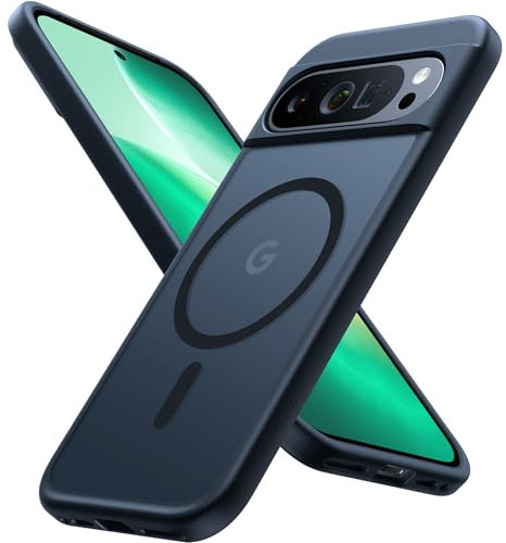 TORRAS für Google Pixel 9 Pro Hülle, Google Pixel 9 Hülle für MagSafe (TOP Militärschutz & Magnetkraft) Haltbarkeit Handyhülle Google Pixel 9/9 Pro Case Stoßfest Samtige Touch Dünn Schwarz