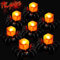 Johyzmpun Halloween Deko 12 Stück Teelichter Flammenlos Spinne Kerzenlichter für Halloween Deko Outdoor Indoor