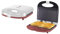 BEPER P101TOS010 Tostiera elettrica, 750W, Griglia elettrica, Piastra antiaderente, Impugnatura Termoisolante, Piedini antiscivolo e avvolgicavo, Bianco/Rosso