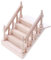 Miniatur Puppenhaus Treppe, Holztreppe Miniatur, Miniatur Treppe mit Handlauf, Puppenhaus Treppe, DIY Puppenstube Zubehör, Wichtel Deko Holz Miniatur, Modellbau Ornamente, Deko Weihnachten