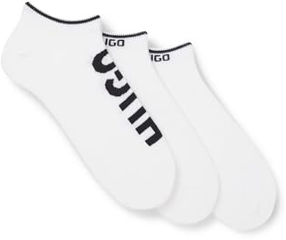 HUGO Mens 3P AS LOGO CC Three-pack of ankle socks with logos