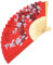 Großer Fan Riesenfächer-wanddekoration Großer Dekorativer Orientalischer Fächer Riesiger Asiatischer Wandventilator Wanddekoration Mit Faltfächern Glückswandkunst Fans Papier Rot Cabilock