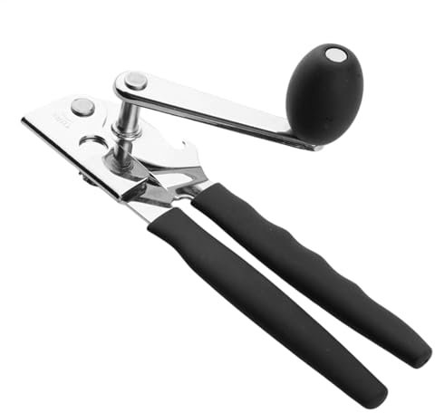 Abrebotellas manual, abrebotellas de mano - Abrelatas de cocina de manivela, abridor multifuncional, ayudante de cocina para manos débiles, personas mayores, mango cómodo