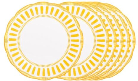 Table Passion - Plato hondo Napoli amarillo 22 cm (lote de 6)