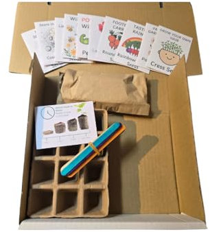 Kids Gardening Set – Grow Your Own Flowers Herbs Vegetables Kit for Children | Gardening Gifts for Kids | Seed Growing Kit with Seeds, Pots, Compost, Markers | Fun Outdoor Activity Pack