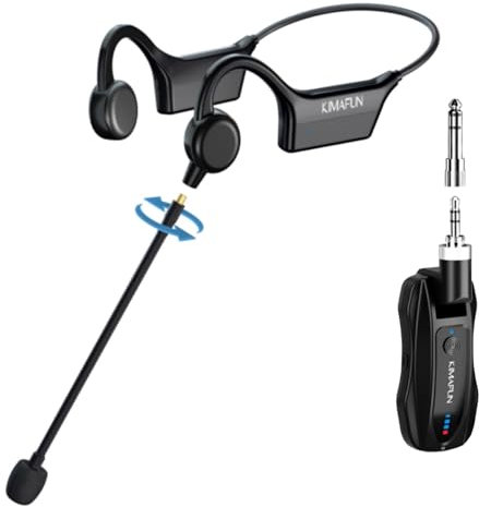 MICRONIC Kimafun Wireless Headset Microphone IP67 Waterproof Sweatproof for Aerobics, Swimming Coach, Fitness Instructor, Voice Amplifier, Speaker, PA System