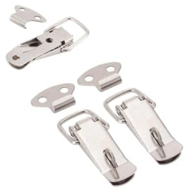FGJsfhrDTU Chiusura a Tensione in Acciaio Inossidabile, Chiusura a Leva con Serratura Acciaio Inossidabile Argento 2 pz(Nickled Plated 112mm)