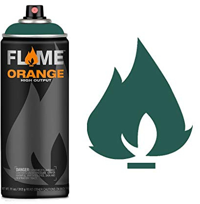 Molotow Flame Orange Spray Paint - Matt Acrylic 400ml Can Fir Green FO-636