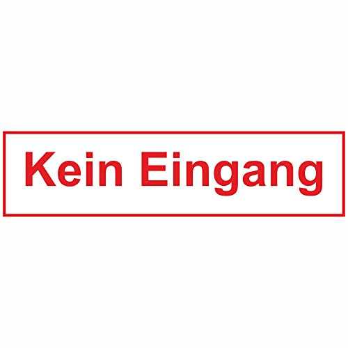Indigos UG Aufkleber Kein Eingang - witterungsbeständig 25 cm x 7,00 cm - selbstklebender Sicherheits Aufkleber für Tür oder Wand - Warnschild für Gebäude, Hotel, Büro, Firma, Haus, Praxis