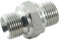 Doppelnippel mit Zollgewinde (60° Universaldichtkegel, Innenkonus), Hochdruck bis 400 bar, Hydraulik-Doppelnippel (Stahl v. - G 3/8)