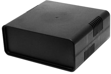 WITTKOWARE Elektronik Halbschalen-Kunststoffgehäuse, schraubenlos, Außenmaße 150x146x60mm, schwarz