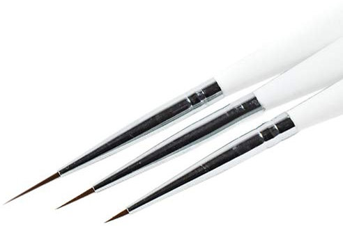 good01 3-teiliges Nagelwerkzeug-Stift, Good01 Acryl-Nagelkunst Pinsel Liner Malerei Zeichnen Stift Maniküre Werkzeug Set