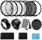Fotover 49mm Objektiv Filter Kit:UV CPL-Polarisation Einstellbare ND Filter ND2-ND400 Makrolinsen Filter Set +1,+2,+4,+10 Gegenlichtblende Graukarte kompatibel Canon Nikon Sony Olympus Kamera