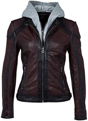 Mauritius Angy W18 LASANV Frauen Lederjacke dunkelrot Basics, Biker