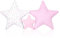 Amilian® Set 3 x Kissen Stern Sternchen Dekokissen Kuschlig Flauschig ca. 60 cm/ 28cm (SET26)