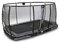 EXIT Toys Elegant Premium Rectangular Bodentrampolin - 244x427cm - Deluxe Sicherheitsnetz - Lange Federn - Rostfrei - Einfache Montage - Luxury Finish - Inground Trampolin Garten - Schwarz