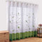 SIMPVALE 2 Pezzi Tenda per Interni, Verde 140x225 cm Tende per Finestre con Motivo a Floreale Ricamata, Tenda Semi Trasparente Voile con Occhielli per Camera da Letto e Salotto