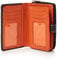 VISCONTI Leder Portemonnaie Damen RFID Schutz Geldbeutel Damen Geldbörse Bifold Mehrfarbig Portmonee in Geschenk-Box ORANGE