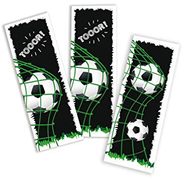 12 Lesezeichen Fussball Fußball Mitgebsel Gastgeschenk beim Geburtstag Kindergeburtstag Mädchen Jungen