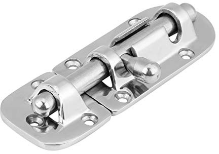 KIMISS 110 MILLIMETRI Chiusura a Scorrimento per Finestra Chiusura a Scorrimento Catenaccio, Morsetto a Scatto per Porta Barca in Acciaio Inox Marino
