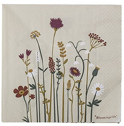 Bloomingville Servietten Paige, naturfarben, Papier, 20er Set