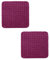 PANA Flauschiges Badvorleger Set • Microfaser Microfaser Badematte • Flauschiger und Rutschfester Badvorleger • 2er Pack • Größe: 45 x 45 cm • Farbe: Beere