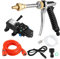 Qiilu 12V Portable 130PSI High Pressure Washer Hose Kit 80W Car Powerful Wash Cleaner F8e237