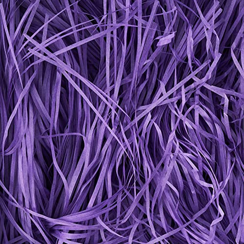 500g Geschreddertes Papier Violett, Papier Füllmaterial für Pakete, Weiches Geschenk Füllmaterial für Geschenkbox/Körbe und Karton, Bieten Guten Schutz und Dekoration für Geschenke