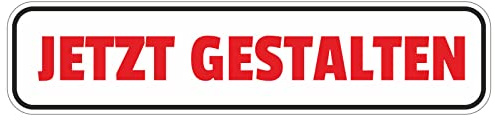 Magnetschild selbst beschriften gestalten Autoschild magnetisch 30x7cm (1 Stück, weißes Schild, Rahmen schwarz)