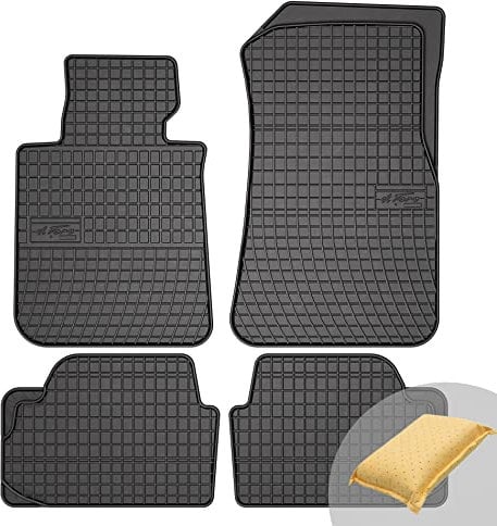 FROGUM El Toro Gummimatten Ganzjähriges-Set von Autofussmatte Auto Fußmatten für BMW 1er E81 2004-11, für 1er E82 2007-11, für 1er E87 2004-11, für 1er E88 2007-11, für 1er F20 11-19, für X1 E84 09-15