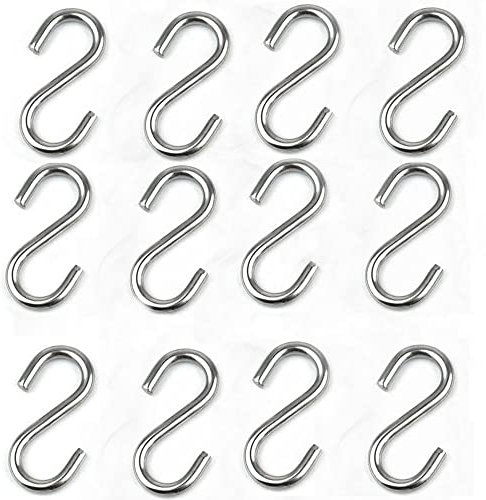 JY-MARINE S-Haken, 316 Edelstahl, Marinequalität, robuste S-förmige Haken, Metallhaken zum Aufhängen von Hängematten, Ständer, Schaukeln, Pflanzen, Nutzhaken, 30 mm lang, 3 mm dick, 12 Stück