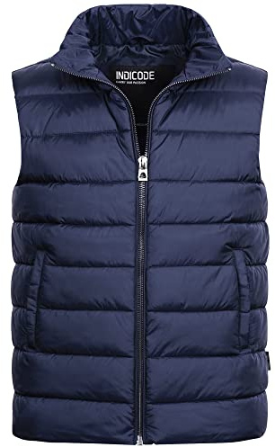 Indicode Herren Gibbon Zeitlose Steppweste Herrenweste mit Stehkragen | Bequeme Cargo Shorts mit Kordelzug, kurze Hose, Sweatshorts Herrenshorts, Sporthose, Trainingshose, Freizeithose für Männer