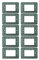 Supporto Compatibile Con Vimar Plana, Supporto Per Scatola 502 503 504 507 (10, 3 Moduli/Posti)