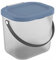 Rotho Albula Aufbewahrungsbox mit Deckel, 6 l, Aufbewahrungsbox mit Griff, recycelter Kunststoff, BPA-frei (transparent/dunkelblau)