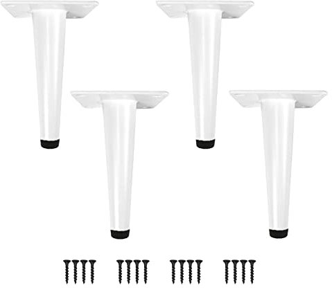 Pieds de Table Pieds pour Meuble Pieds de Meubles de Cône 4 PCS Pieds d'Armoire en Acier Inoxydable Vertical avec Base Silencieuse