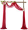Lukery Hochzeit Vorhang Hochzeitsbogen, Querbehang Gardine Freihanddeko Himmelbett Vorhänge Stoff Tüll Transparent Voile Dekoration für Fotografie Party Hochzeit Geburtstag Taufe (75x400cm（13FT）,Rot)