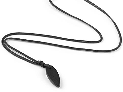 LOCAL LEAGUE Collana da Uomo con TAVOLA DA SURF Ciondolo Nero Corda lunga in Cotone Cerato Corda per Fidanzato SPIAGGIA Surf Hawaii Festa Festival Vacanza Discoteca 62 cm