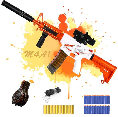 Pistola Juguete Eléctrica, Automático 2 en 1 Modos Blasters Pistola de Espuma, Pistolas Juguetes para Niños Enfant y Niñas Adolescente Edad 14+ años (Versión 2)