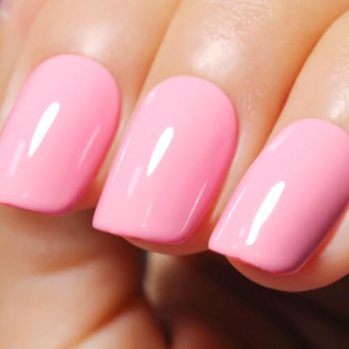 Ozzeal Gel Polish,0.5 Fl Oz Light Pastel Pink Gel Nail Polish Macaron Spring Summer Soak off LED UV Gel Nail Polish Art Starter Manicure Salon DIY Nail Gel Polish