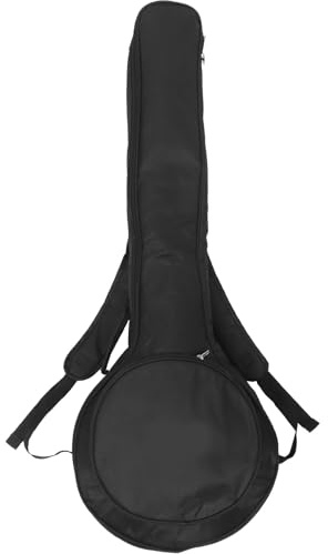 ibasenice Harte tragbare Aufbewahrungstasche, langer Hals, Banjo-Gig-Tasche, Gitarre, stoßfester Gurt, Bohnentuch, Rucksack, Banjo, Baumwolle, Rucksack, Musik-de-Oxford-Tuch, Auto-Reisen
