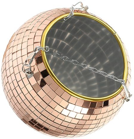 GAGMXE Flowerpot Disco Flower Pots Disco Ball Planter Outdoors Hanging Planter Small Hanging Planters Hanging Planter for Decor Mirror Surface Hanging Planter Flower Holder lace Plastic