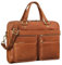 ROYALZ 'San Francisco' Moderne Ledertasche Herren und Damen Echtleder Mittel-Groß - perfekt als schmale Aktentasche Businesstasche Laptop-Tasche 13-14 Zoll, Farbe:Texas Braun